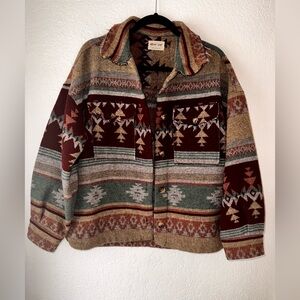 Aztec patterned shacket by New In